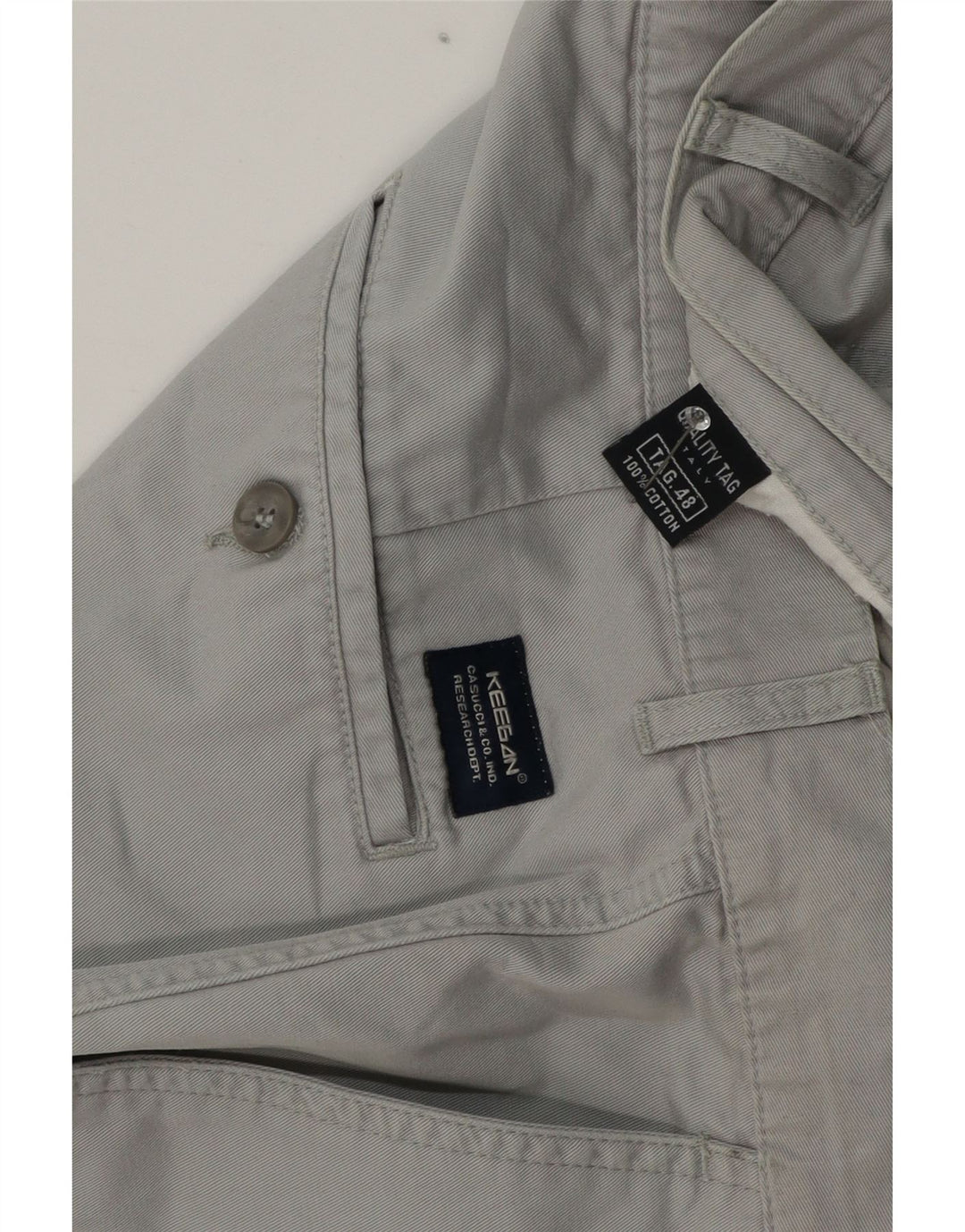 KEEGAN Straight Cargo Bukser IT 48 Medium W32 L30 Grå Bomuld