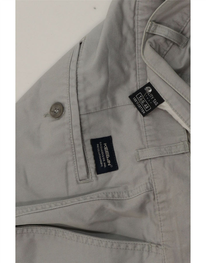 KEEGAN Straight Cargo Bukser IT 48 Medium W32 L30 Grå Bomuld