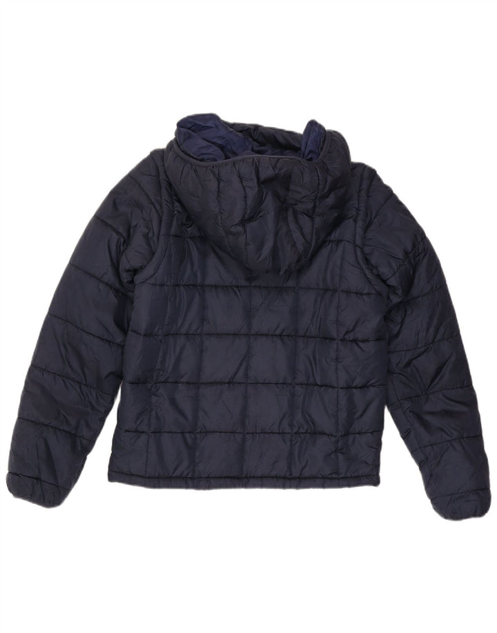 Kappa Herre grafisk hættepolstret jakke UK 36 Lille marineblå polyester