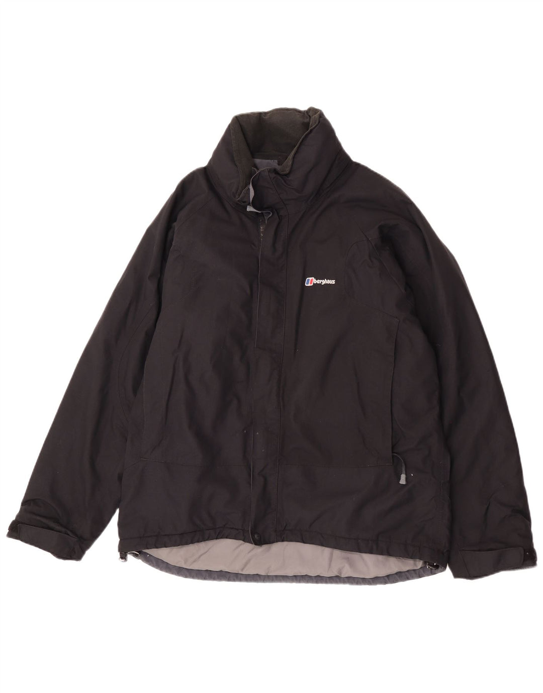 Berghaus Regnjakke med hætte til mænd UK 38 Medium Sort Nylon