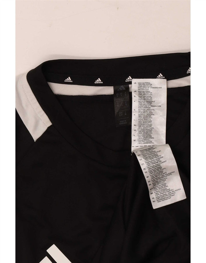 Adidas Herre Aeroready T-Shirt Top Lille Sort Colourblock Polyester