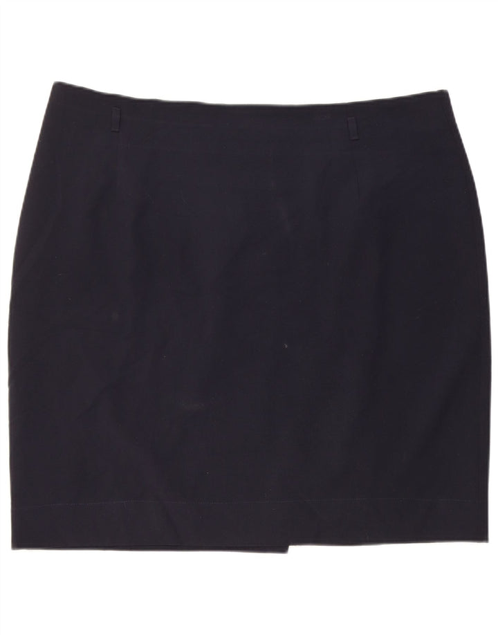 Marks & Spencer Pencil Nederdel til kvinder UK 20 2XL W38 Marineblå polyester