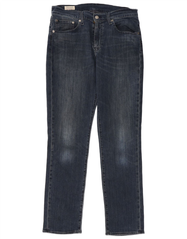 Levi's Slim Jeans til mænd W32 L30 Marineblå bomuld