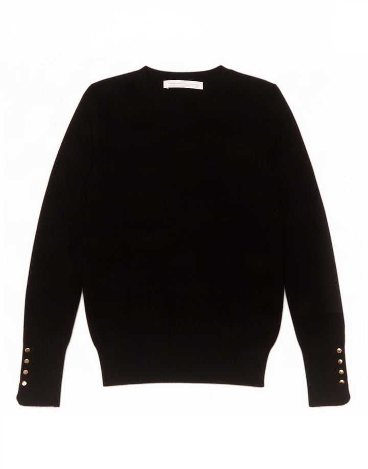 Zara Dame Boat Neck Jumper Sweater UK 8 Small Black