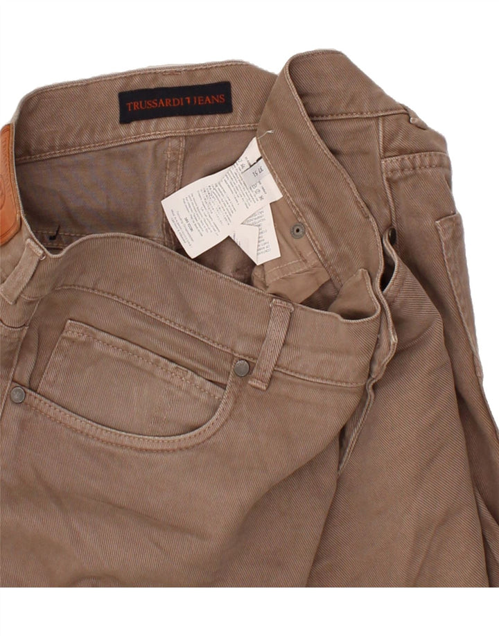 TRUSSARDI Mens Slim Jeans W37 L35 Brown Cotton Vintage Trussardi and Second-Hand Trussardi from Messina Hembry 
