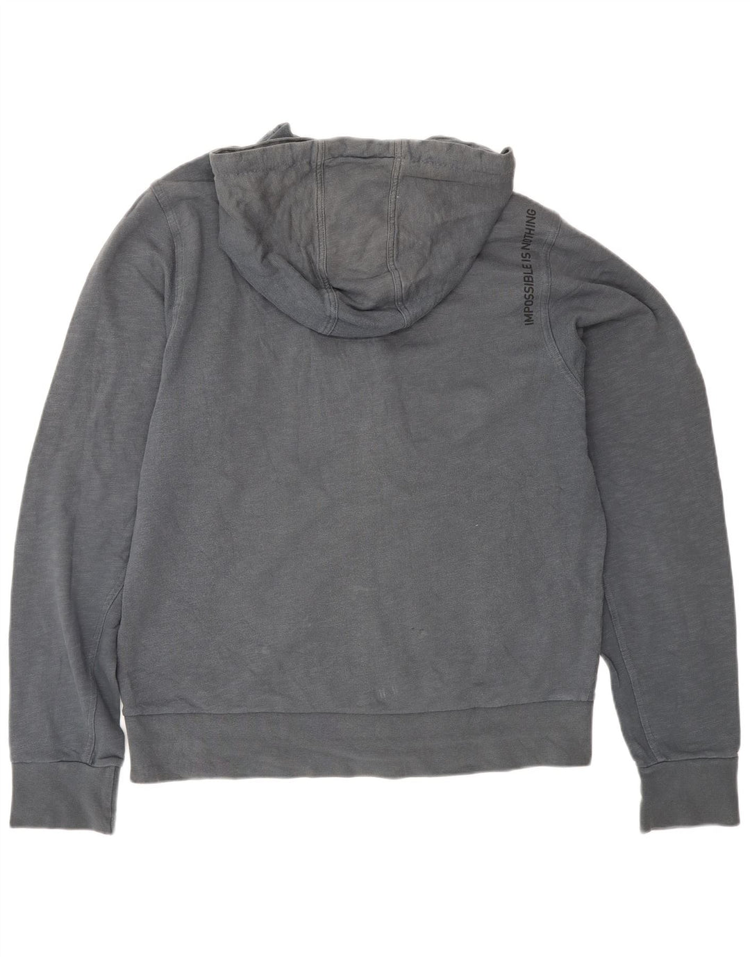 ADIDAS grafisk hættetrøje med lynlås til mænd Medium marineblå bomuld