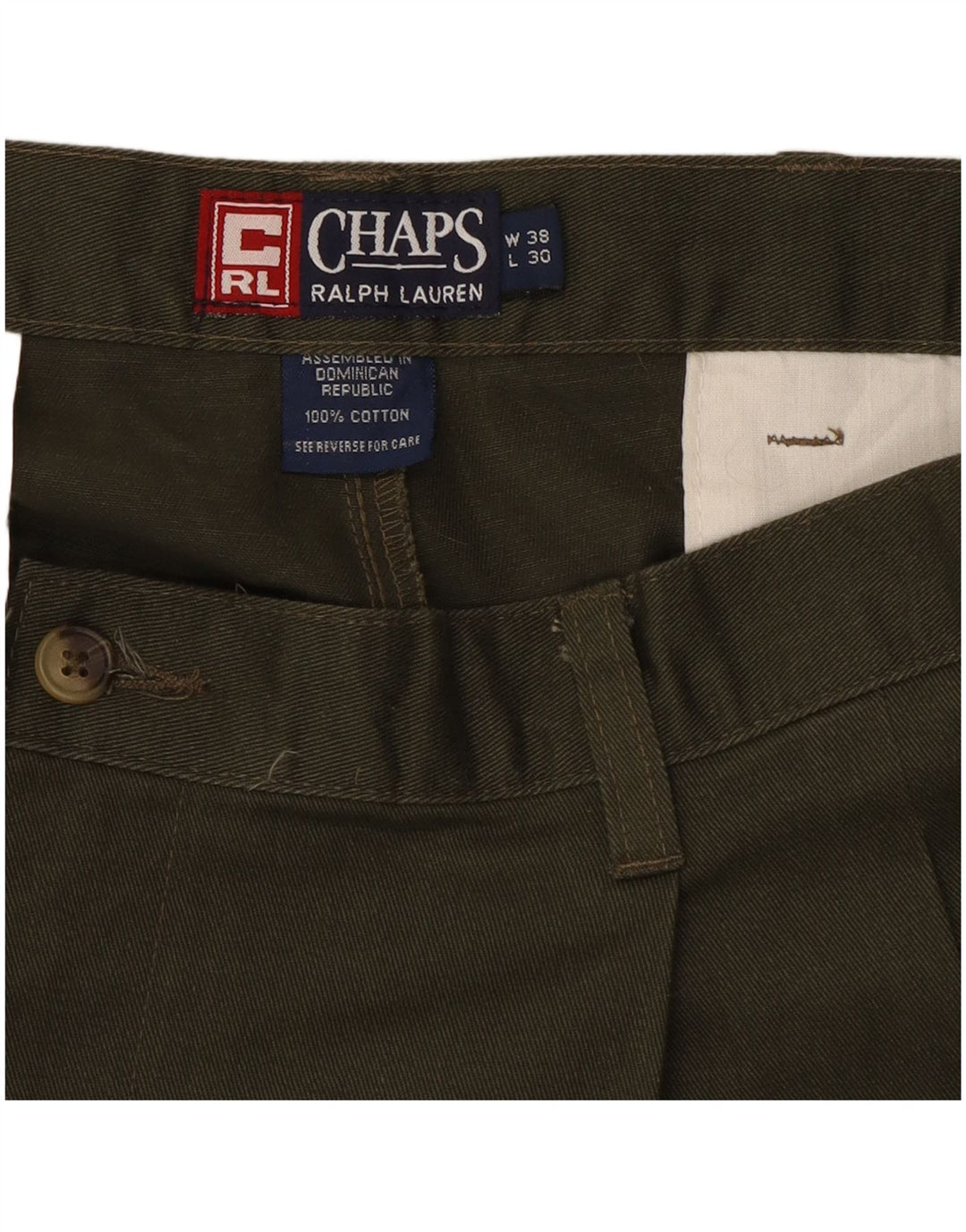 CHAPS RALPH LAUREN Herre Pegged Chino Bukser W38 L30 Khaki Bomuld