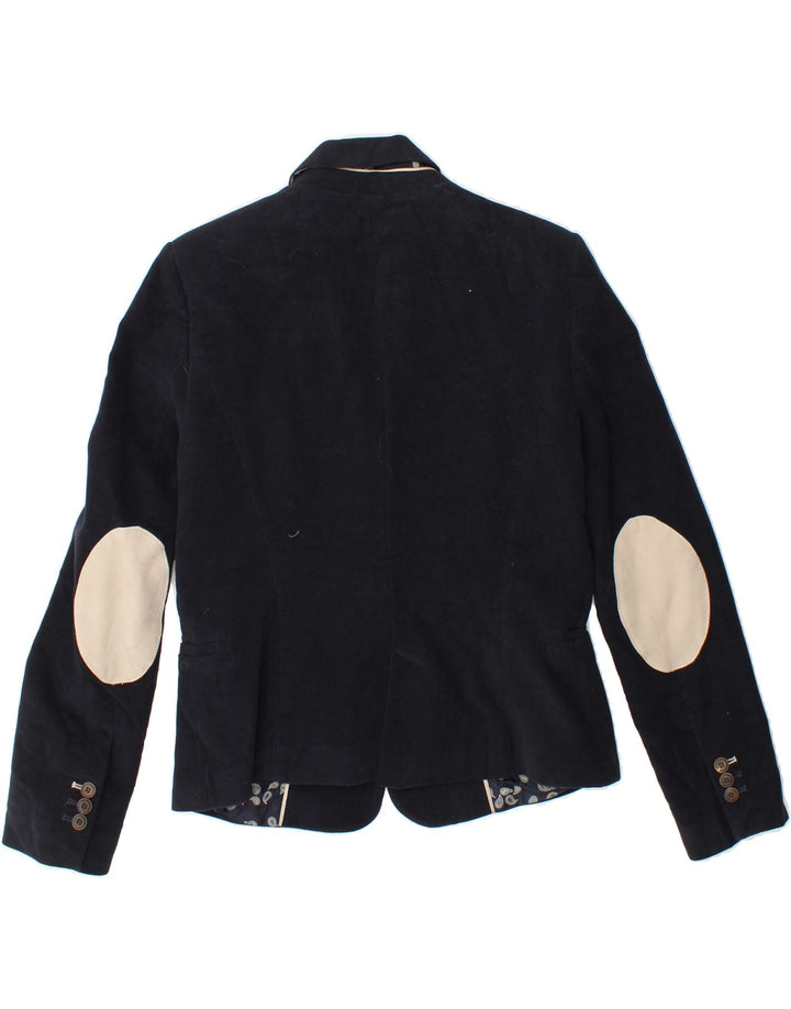 ZARA Womens 1 Button Blazer Jacket UK 16 Large Navy Blue Acetate Vintage Zara and Second-Hand Zara from Messina Hembry 
