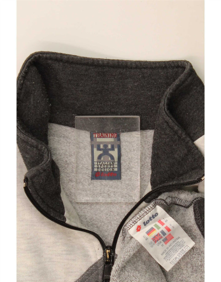 Lotto Herre Grafisk Sweatshirt Jumper UK 38/40 Medium Grey Colourblock