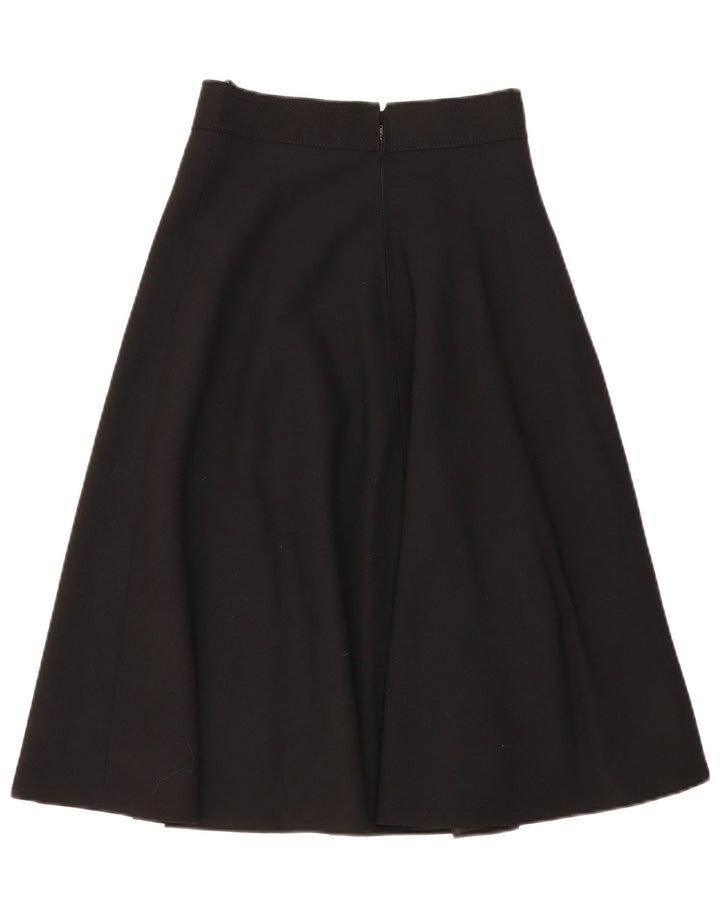 Vintage kvinders højtaljede A-linje nederdel W28 Medium Black