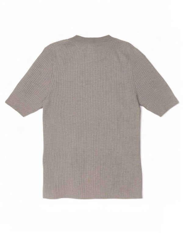 Gap Dame T-Shirt Top UK 6 XS Grå Bomuld