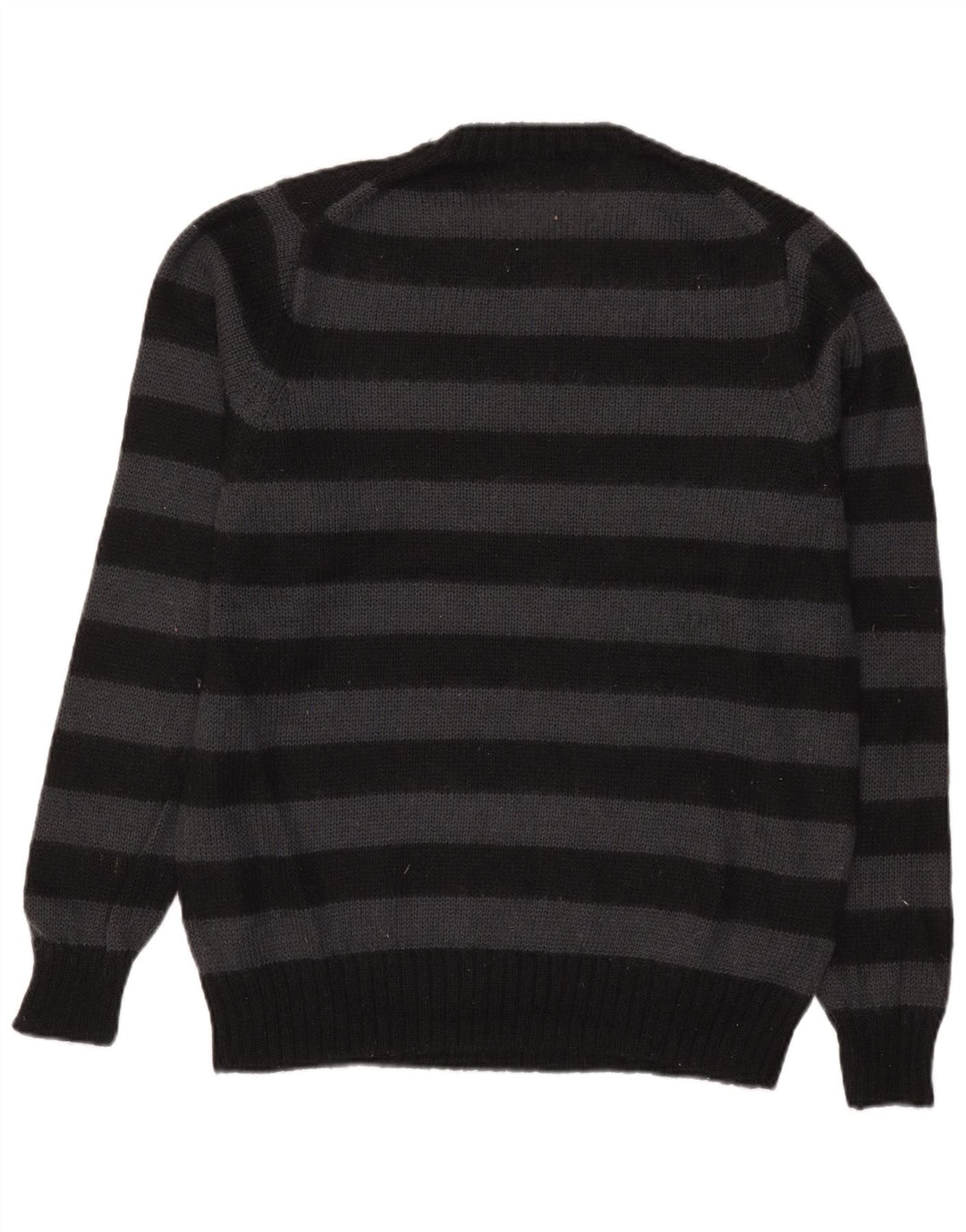 Marks & Spencer Herre Autograph Zip Neck Jumper Sweater Medium Sort Stribet