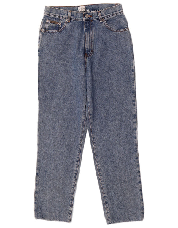 CALVIN KLEIN Dame-tilspidsede jeans US 10 Large W28 L28 Blå Bomuld
