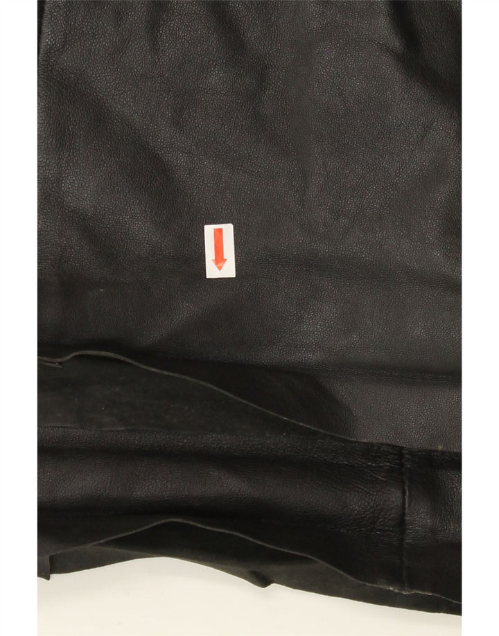 CONBIPEL Womens Leather Casual Trousers IT 40 Small W28 L32 Black Leather Vintage Conbipel and Second-Hand Conbipel from Messina Hembry 