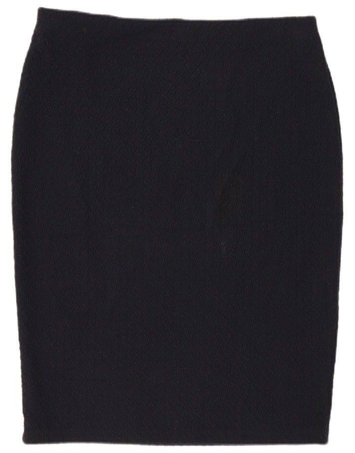 Marks & Spencer Pencil Nederdel til kvinder UK 14 Large W32 Navy Blue Polyester
