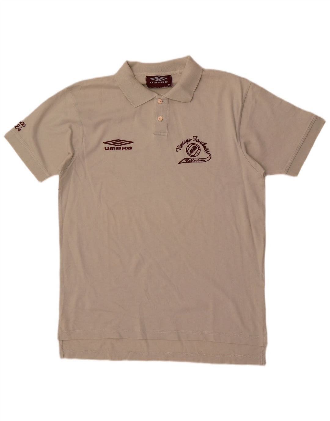 Umbro Herre Grafisk Polo Shirt Medium Hvid Bomuld