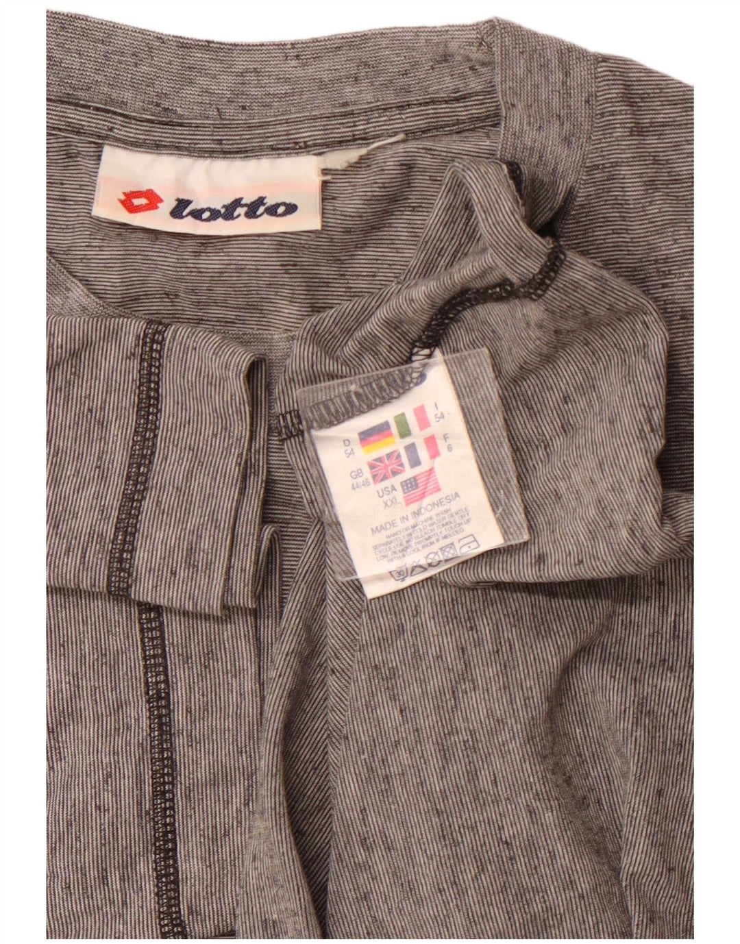 LOTTO Herre grafisk T-shirt Top UK 44/46 2XL Grå Flecked Polyester