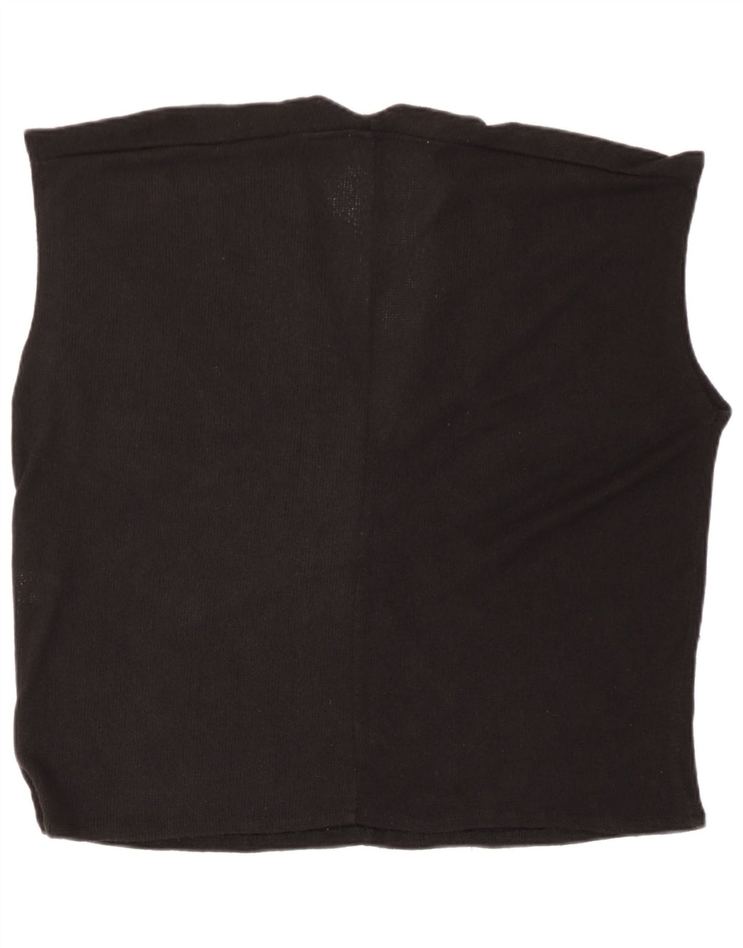 Zara Dame Oversized Vest Tank Top UK 10 Small Black Viscose