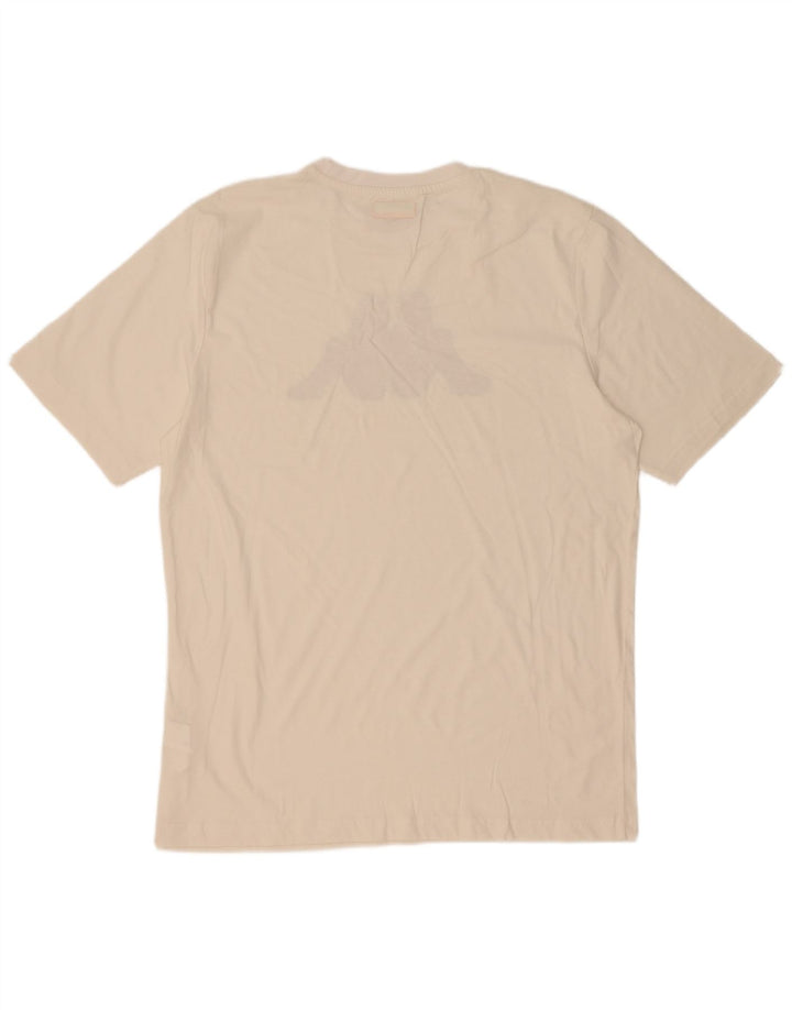 Kappa Herre Grafisk T-Shirt Top XL Hvid Bomuld