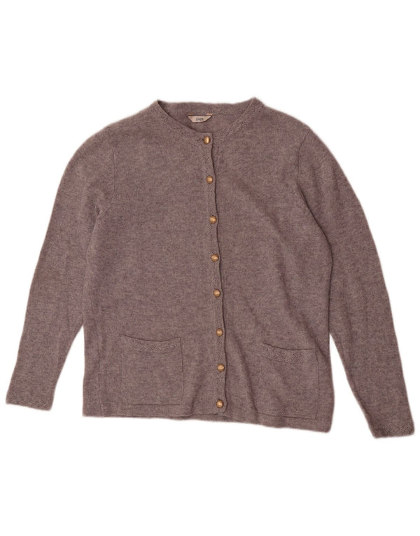 Marks & Spencer Womens Cardigan Sweater UK 16 Large Purple Lambswool