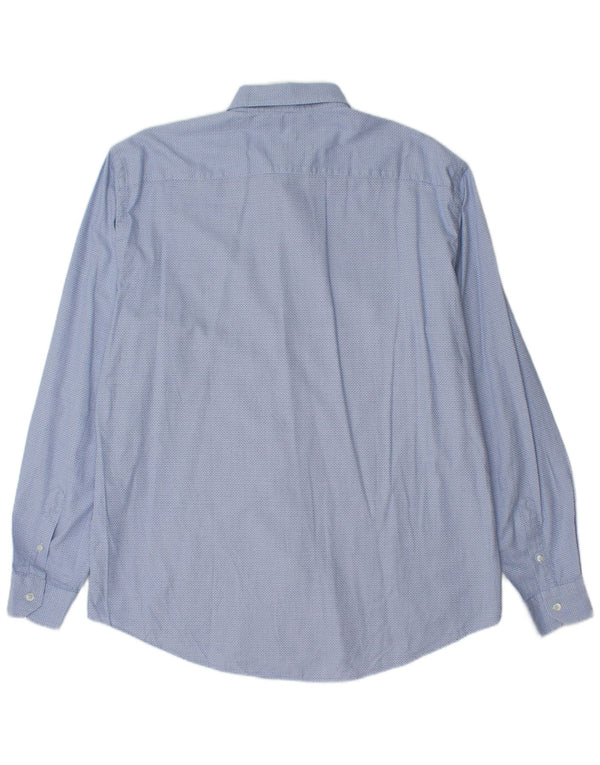 Harmont & Blaine Herre Narrow Fit skjorte 3XL Blå Geometrisk