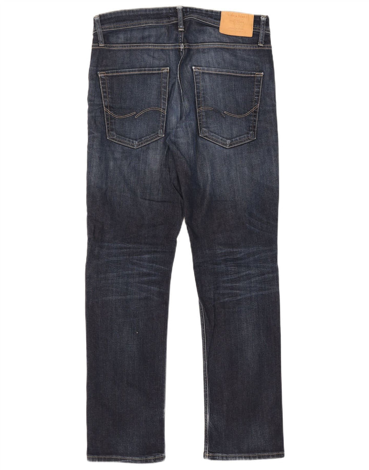 Jack & Jones Herre Clark Regular Fit Straight Jeans W32 L32 Blå
