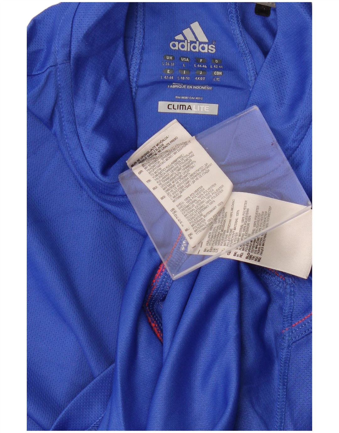ADIDAS Dame Climalite Pullover Træningsdragt Top UK 16/18 Large Blue