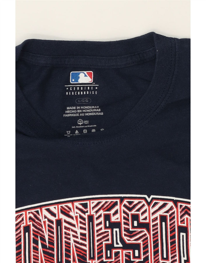 GENUINE MERCHANDISE Mens Minnesota Graphic T-Shirt Top Large Navy Blue Vintage Genuine Merchandise and Second-Hand Genuine Merchandise from Messina Hembry 