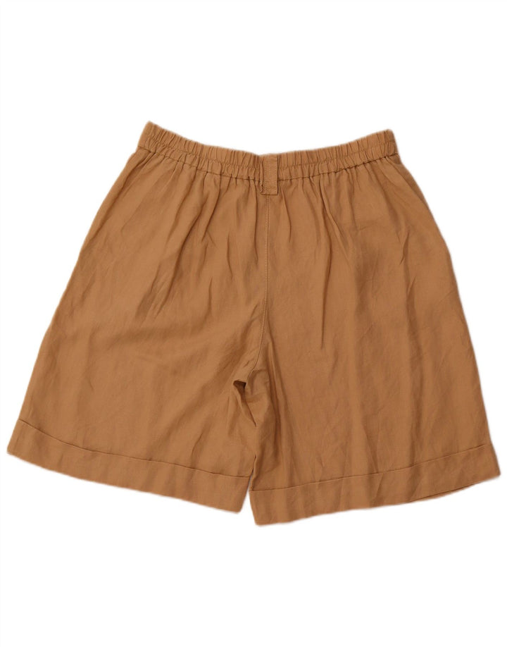BENETTON Herre højtaljede fritidsshorts W32 Medium brun hør