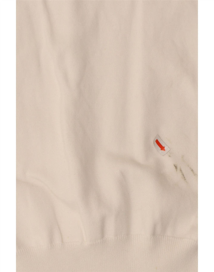 MARLBORO CLASSICS Mens Crew Neck Jumper Sweater Small White Cotton
