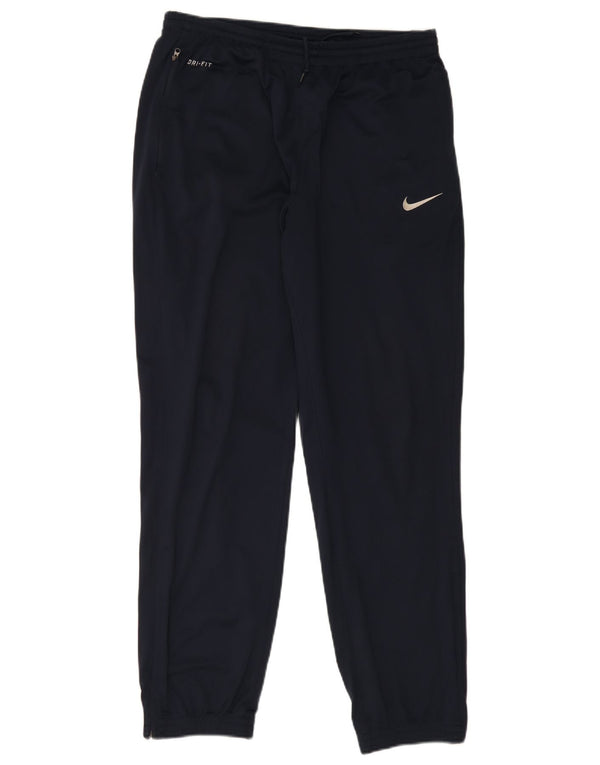 Nike Herre Dri Fit træningsdragt Bukser Joggers Large Navy Blue Polyester