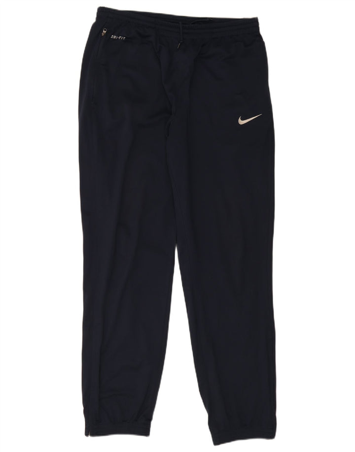 Nike Herre Dri Fit træningsdragt Bukser Joggers Large Navy Blue Polyester