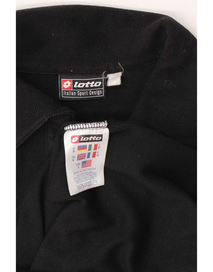 Lotto Dame Polo Shirt UK 10 Small Black Bomuld