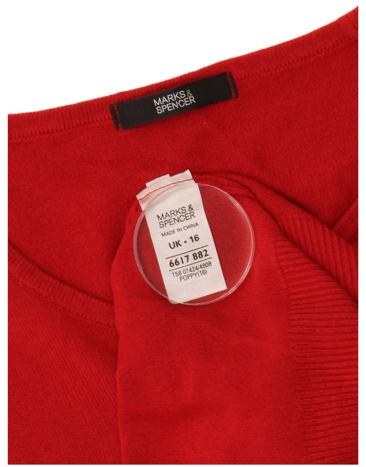 Marks & Spencer Dame sweater med rund hals DK 16 Stor rød