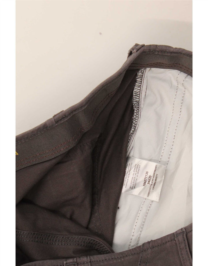 Lee Mens Extreme Motion Lige Regular Cargo Bukser W34 L32 Grå Bomuld