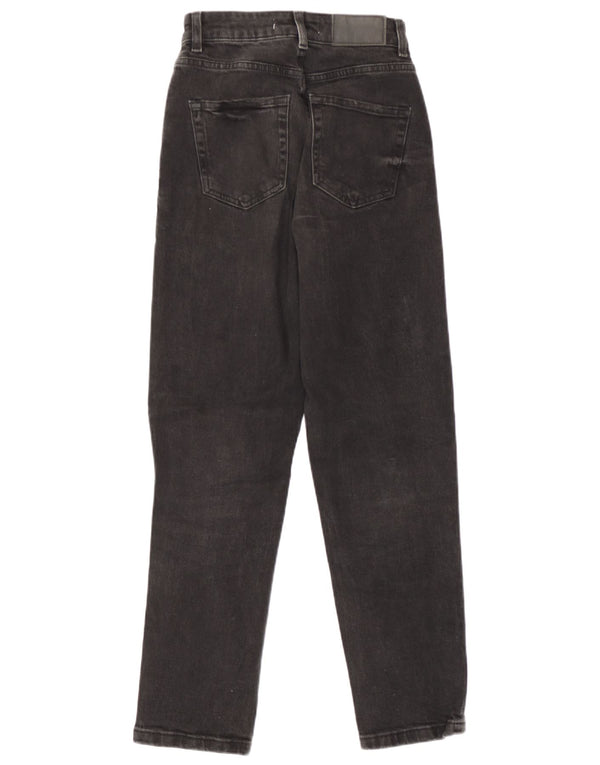 Zara Dame Jeans med høj talje EU 32 2XS W22 L27 Sort