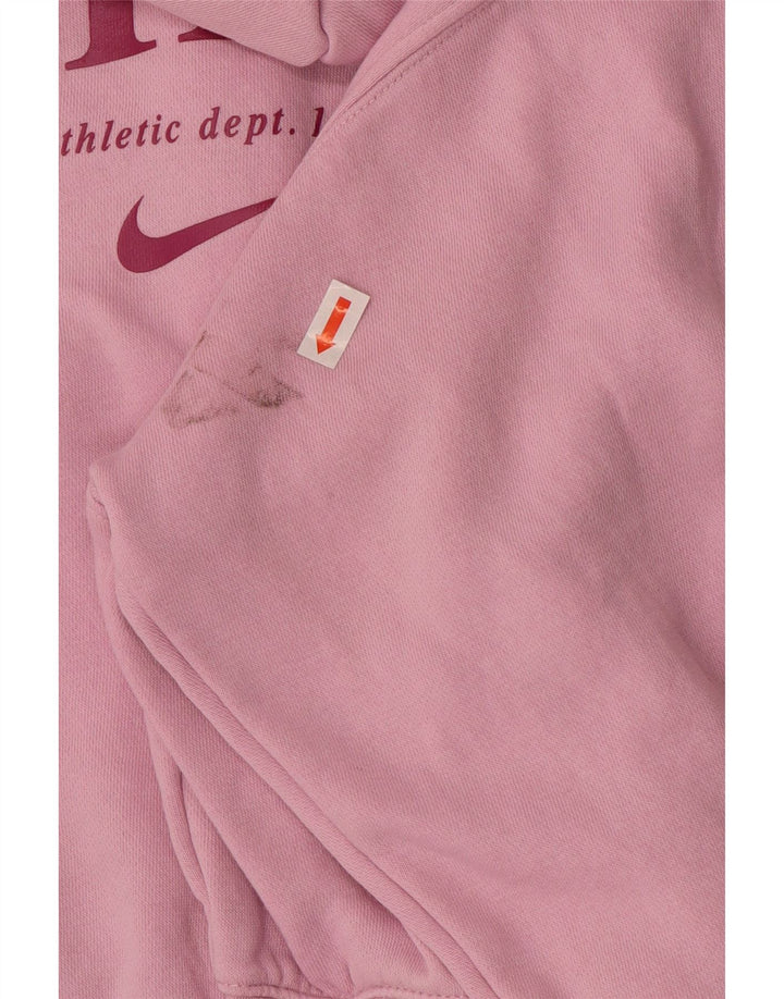 NIKE Piger Oversized Crop Grafisk hættetrøje med lynlås 13-14 år XL Pink