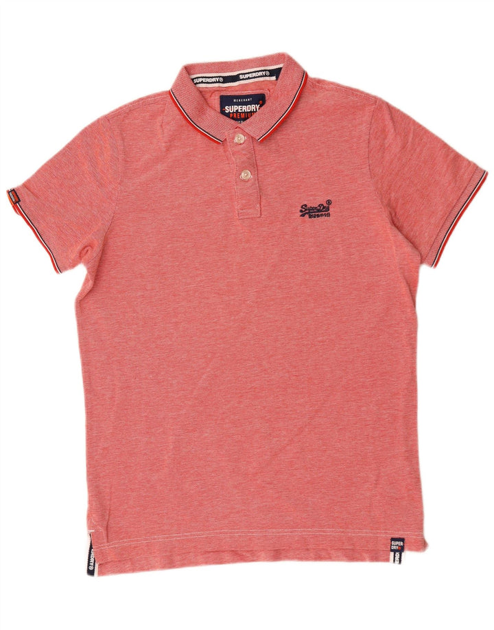Superdry Polo Shirt til mænd, stor rød flækket bomuld