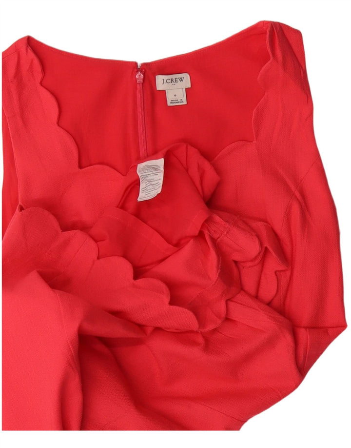 J. CREW Kvinder ærmeløs A-line kjole US 6 Medium Pink Bomuld
