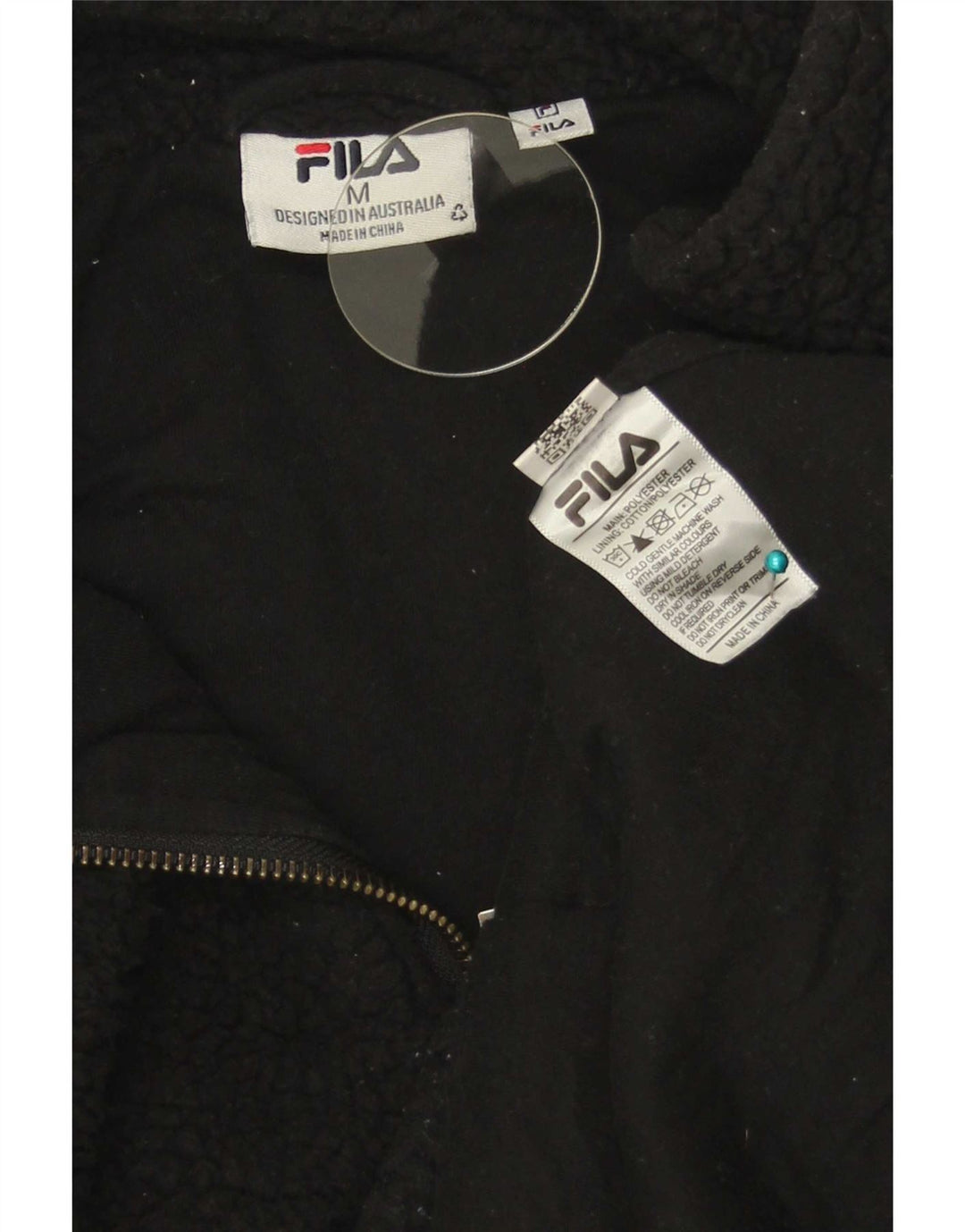 Fila Dame Fleece Jumper med lynlås DK 14 Medium Sort Polyester