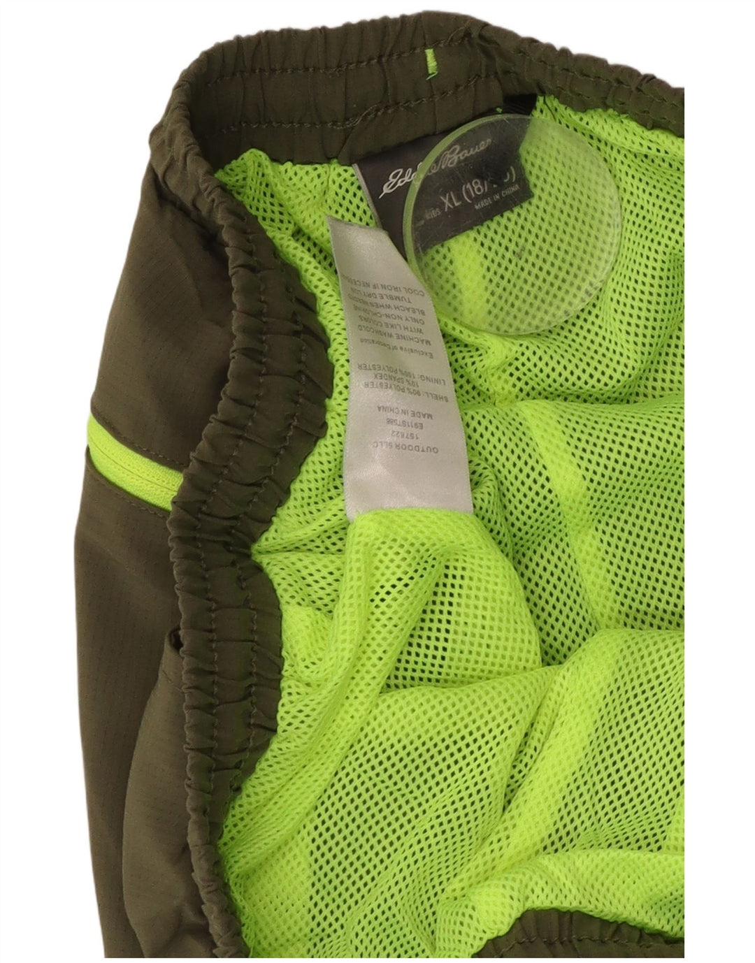 Eddie Bauer drenge sportsshorts 15-16 år XL Khaki Polyester