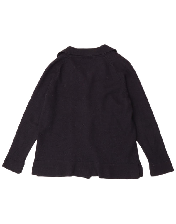 Marks & Spencer dame cardigan sweater UK 18 XL marineblå akryl