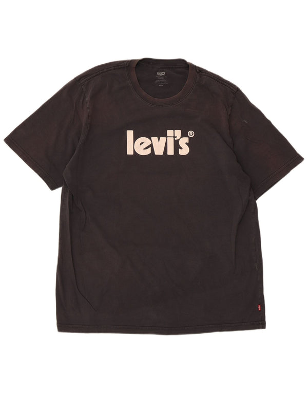Levi's Herre Relaxed Grafisk T-Shirt Top Medium Sort