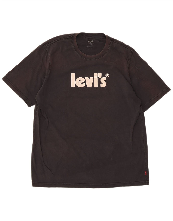 Levi's Herre Relaxed Grafisk T-Shirt Top Medium Sort