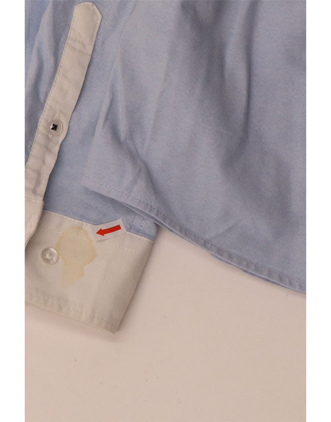 Benetton Dameskjorte UK 10 Small Blue Colourblock Bomuld