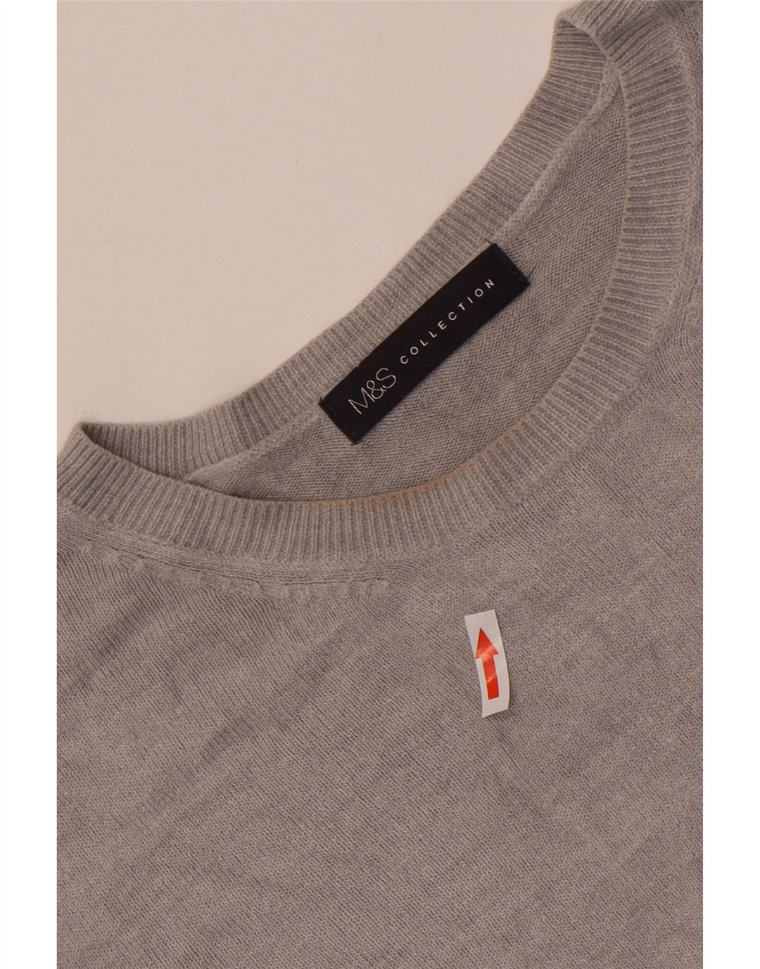 Marks & Spencer Dame sweater med rund hals DK 14 Stor grå akryl