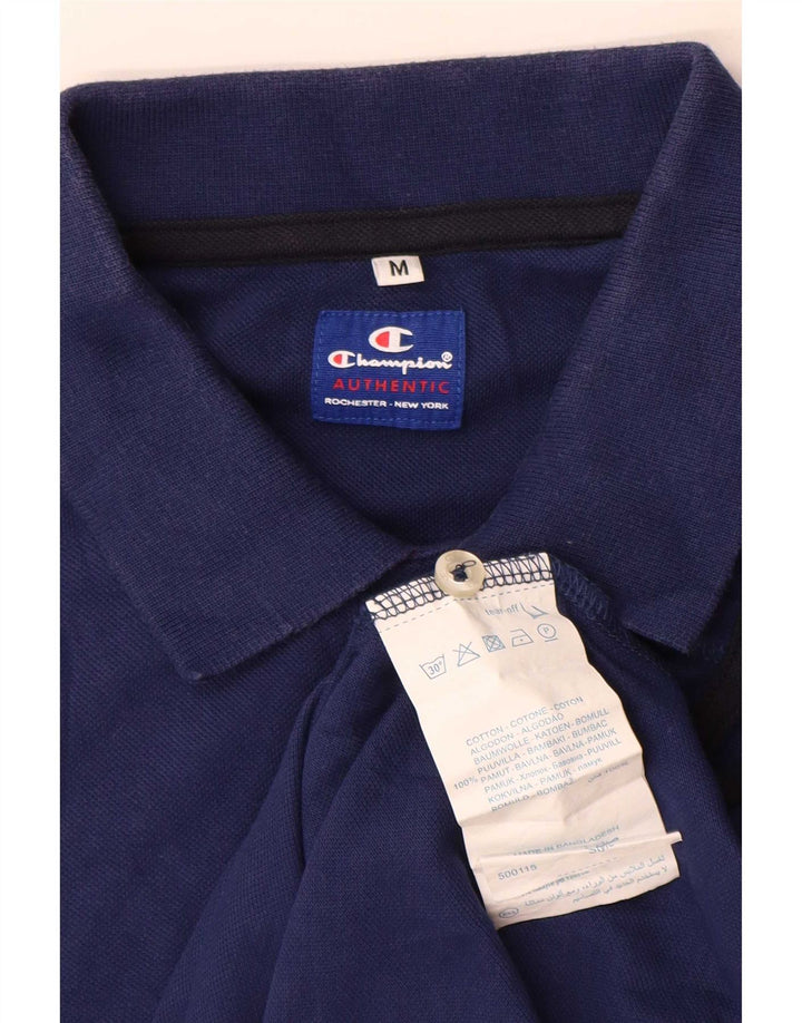 Champion herre poloshirt Medium marineblå stribet bomuld