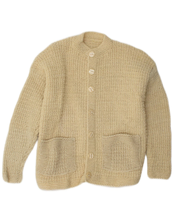 Vintage dame cardigan sweater UK 12 Medium Off White