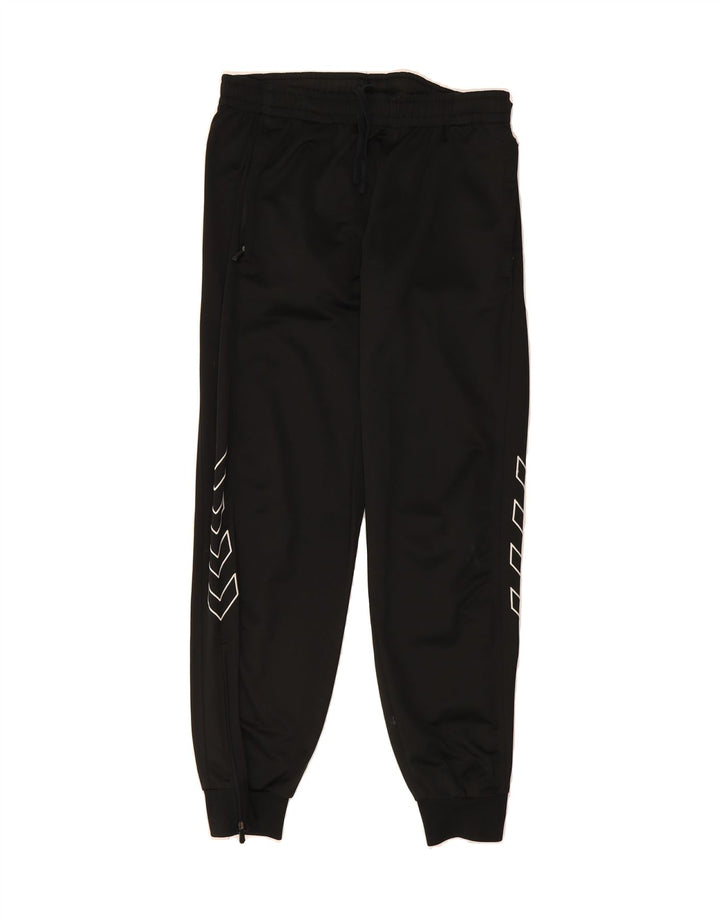 HUMMEL Mens Graphic Tracksuit Trousers Joggers Large  Black Polyester Vintage Hummel and Second-Hand Hummel from Messina Hembry 