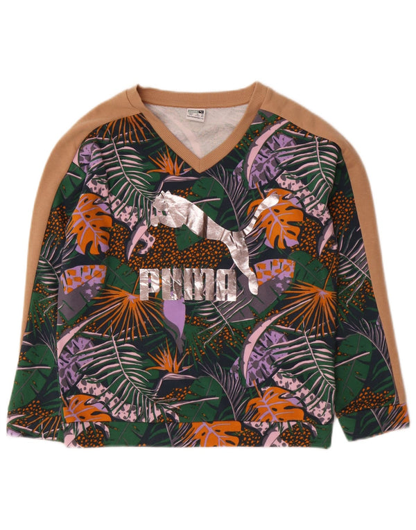 Puma Girls Jungle Sweatshirt Jumper 11-12 år Flerfarvet blomsterbomuld